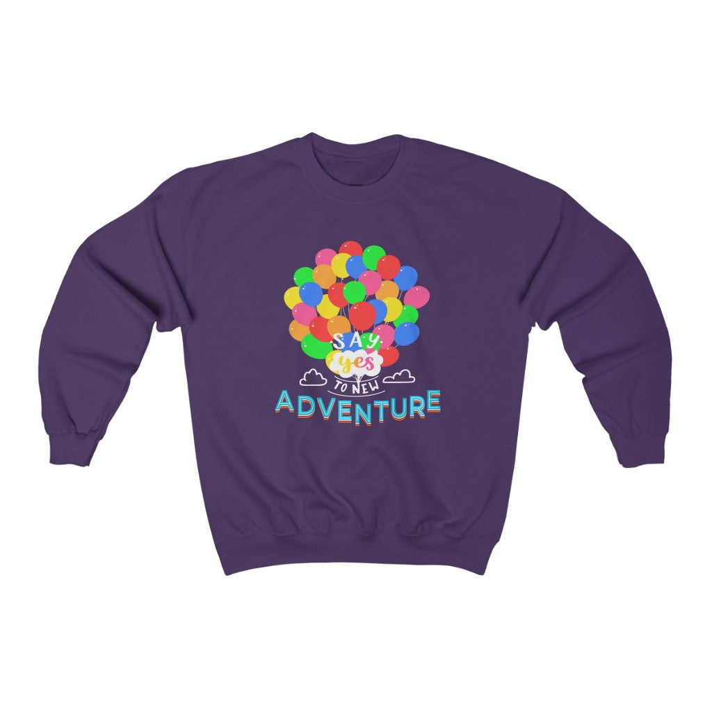 Say Yes to new Adventures Unisex Heavy Blend™ Crewneck Sweatshirt - The Bold Designer