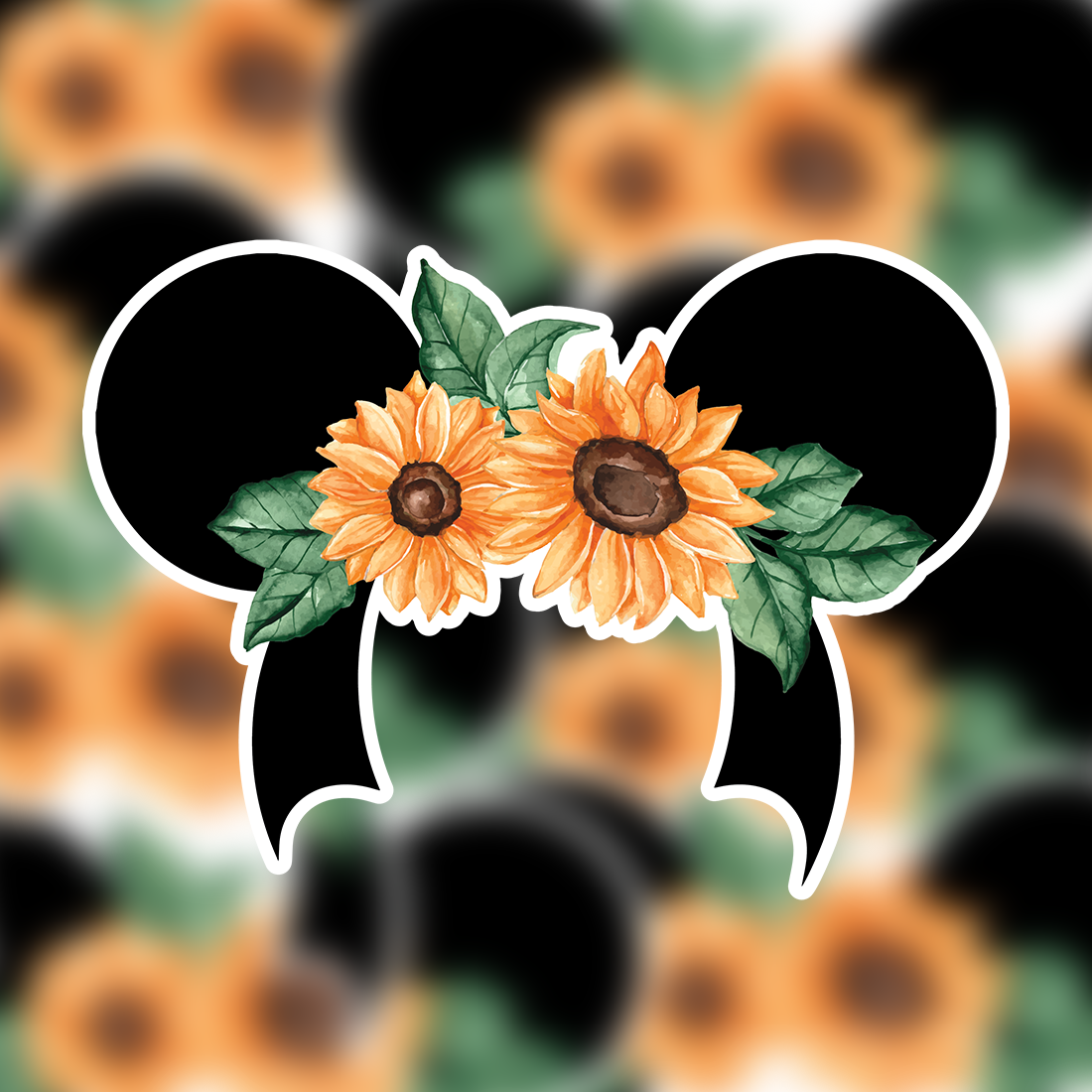 Minnie Fall Sunflower Sticker