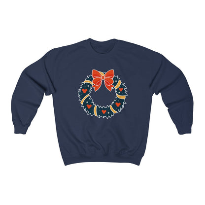 Magical Mouse Christmas Wreath Crewneck Sweatshirt 