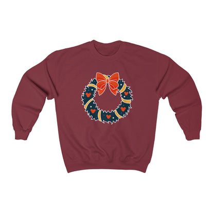 Magical Mouse Christmas Wreath Crewneck Sweatshirt 