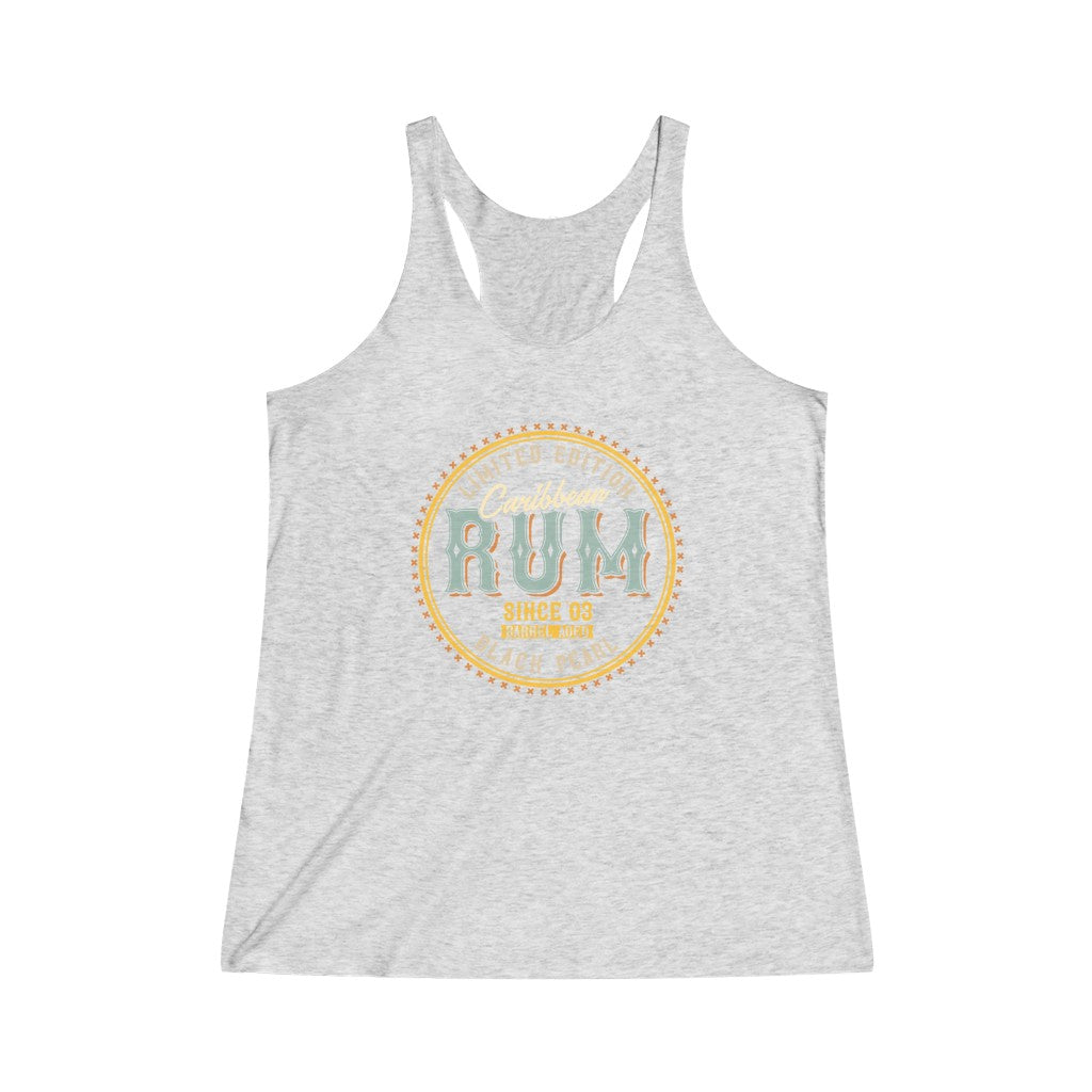 Pirates Caribbean Rum Black Pearl Edition Tri-Blend Racerback Tank Top - The Bold Designer
