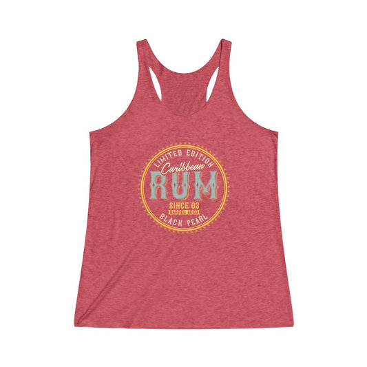 Pirates Caribbean Rum Black Pearl Edition Tri-Blend Racerback Tank Top