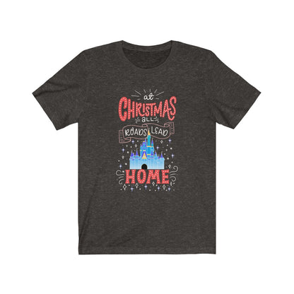 At Christmas all roads lead Home Magic Kingdom Shirt - The Bold Designer