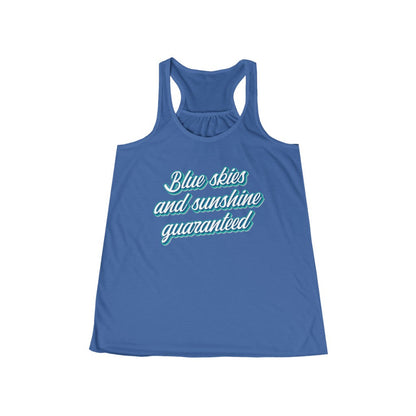 Blue skies and sunshine guaranteed Princess and the Frog Women's Flowy Racerback Tank Top 