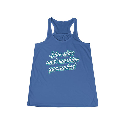 Blue skies and sunshine guaranteed Princess and the Frog Women's Flowy Racerback Tank Top