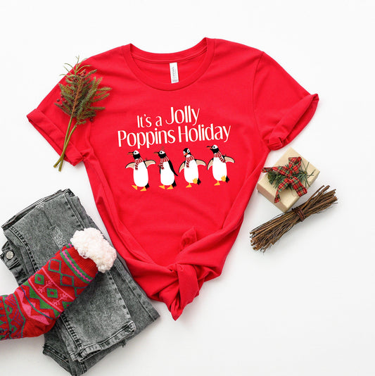 It's a Jolly Poppins Holiday Christmas Short Sleeve Shirt - The Bold Designer