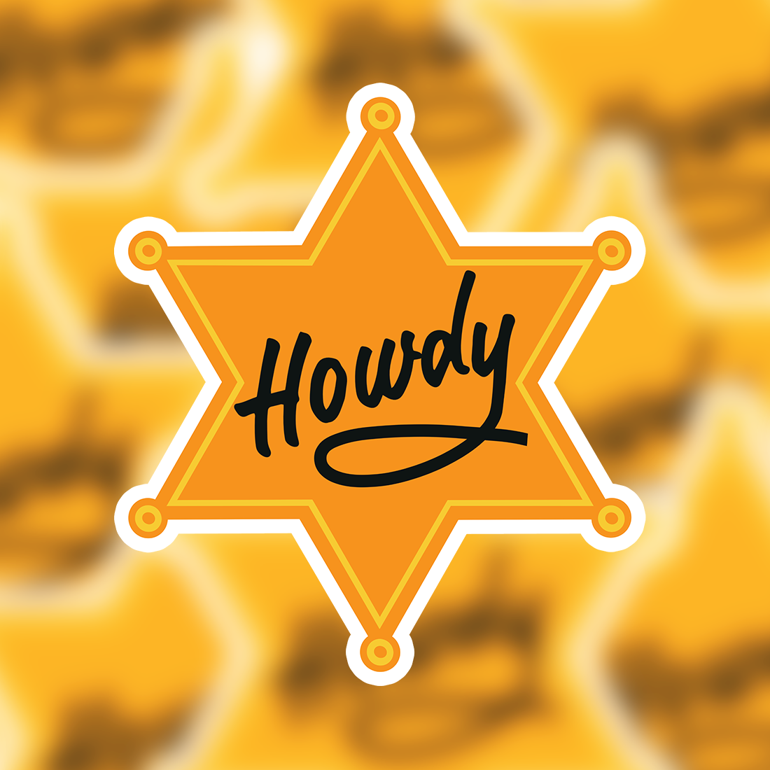 Howdy Woody Star Sticker