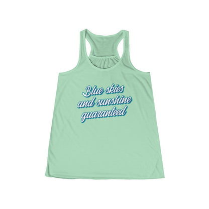 Blue skies and sunshine guaranteed Princess and the Frog Women's Flowy Racerback Tank Top 