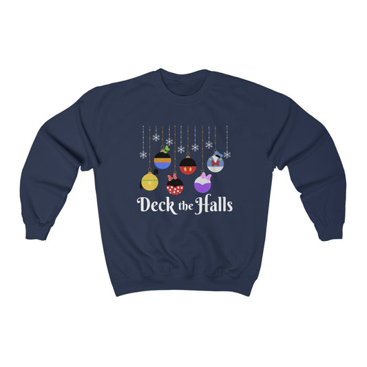 Deck the Halls Magical Characters Edition Christmas Crewneck Sweatshirt - The Bold Designer