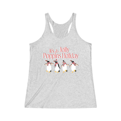 It's a Jolly Poppins Holiday Tri-Blend Racerback Tank Top 