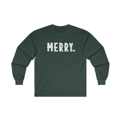 WHITE MERRY Long Sleeve Tee 