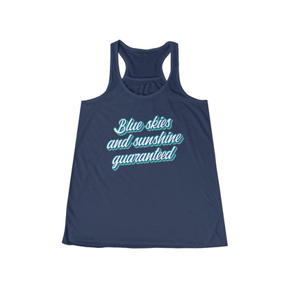 Blue skies and sunshine guaranteed Princess and the Frog Women's Flowy Racerback Tank Top 