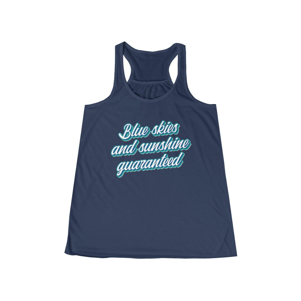 Blue skies and sunshine guaranteed Princess and the Frog Women's Flowy Racerback Tank Top