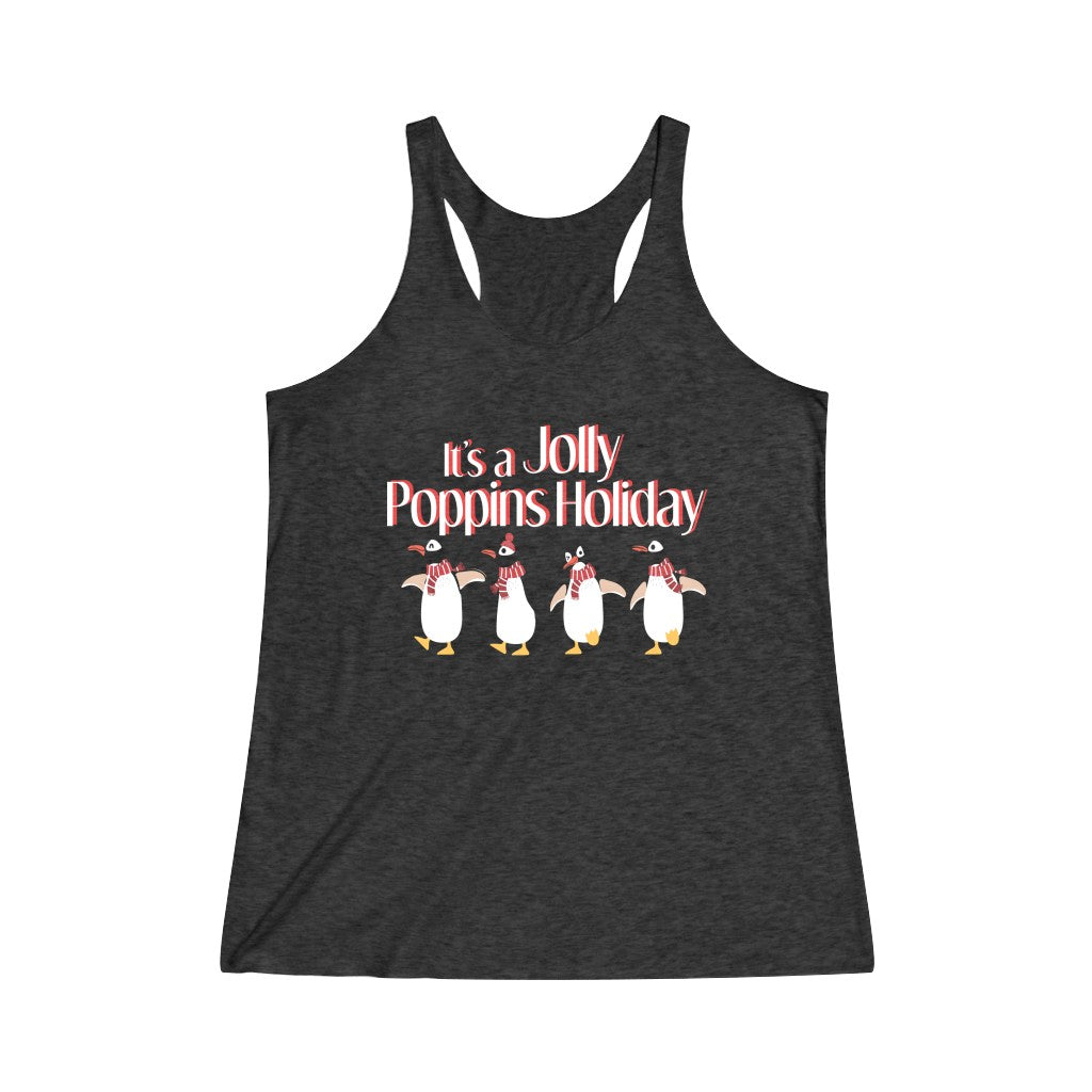 It's a Jolly Poppins Holiday Tri-Blend Racerback Tank Top