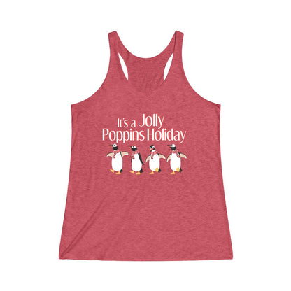 It's a Jolly Poppins Holiday Tri-Blend Racerback Tank Top 