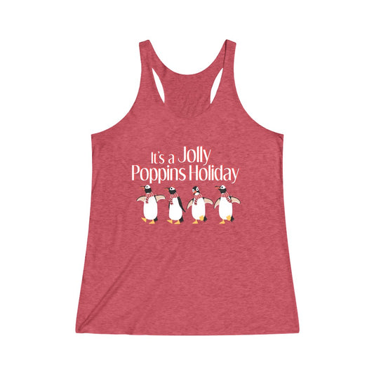 It's a Jolly Poppins Holiday Tri-Blend Racerback Tank Top