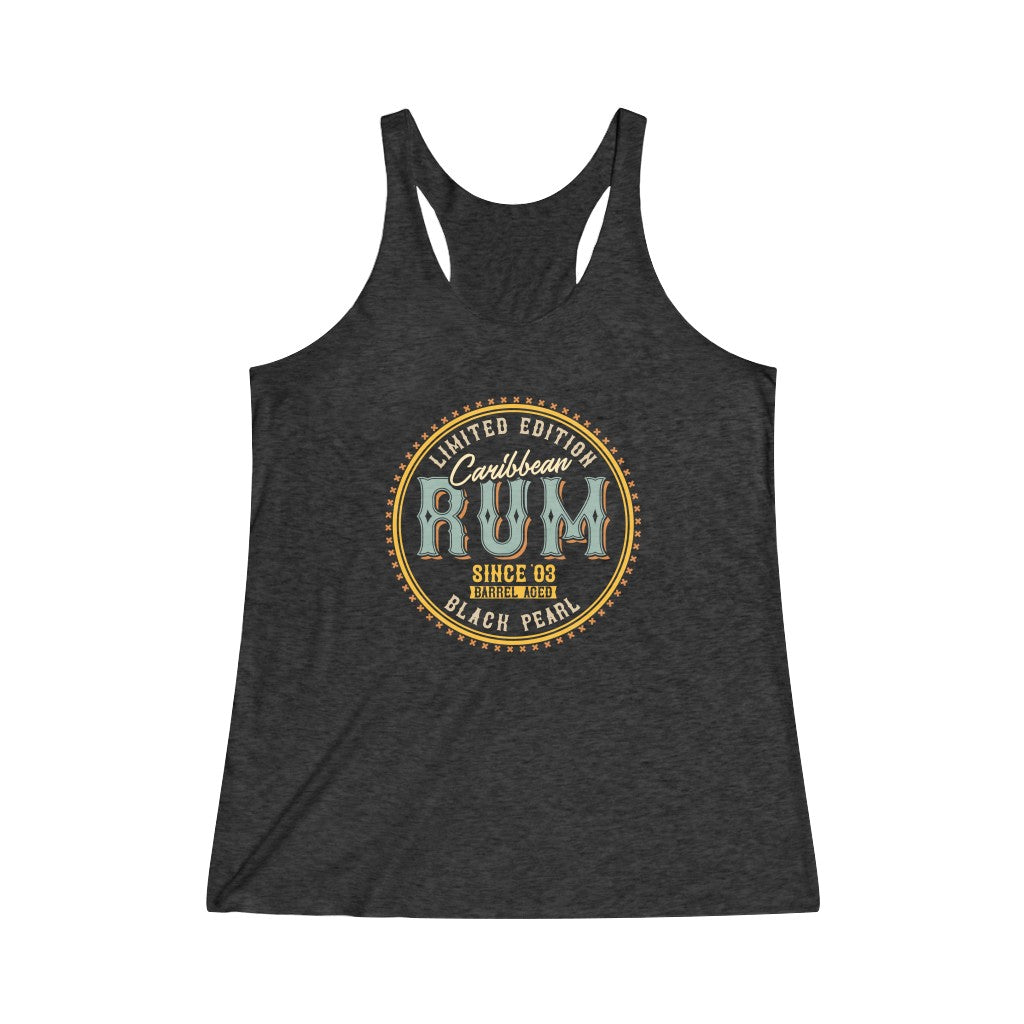Pirates Caribbean Rum Black Pearl Edition Tri-Blend Racerback Tank Top - The Bold Designer