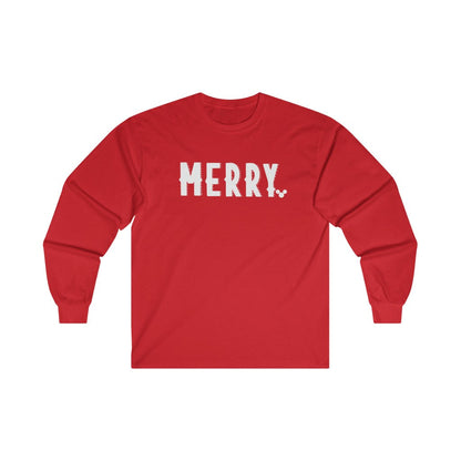 WHITE MERRY Long Sleeve Tee 