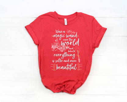 Wave A Wand Over The World And Behold, Everything Is Softer And More Beautiful HP Wizard Shirt - The Bold Designer