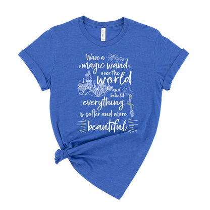 Wave A Wand Over The World And Behold, Everything Is Softer And More Beautiful HP Wizard Shirt - The Bold Designer