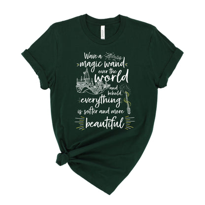 Wave A Wand Over The World And Behold, Everything Is Softer And More Beautiful HP Wizard Shirt - The Bold Designer