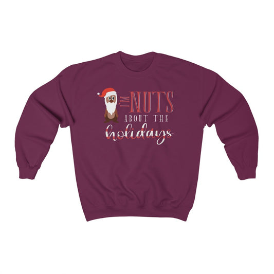 I'm NUTS About The Holidays Chip and Dale Christmas Crewneck Sweatshirt - The Bold Designer