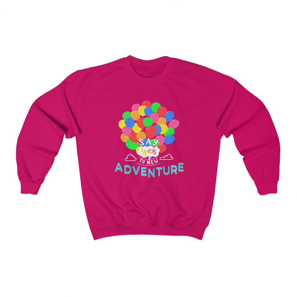 Say Yes to new Adventures Unisex Heavy Blend™ Crewneck Sweatshirt - The Bold Designer