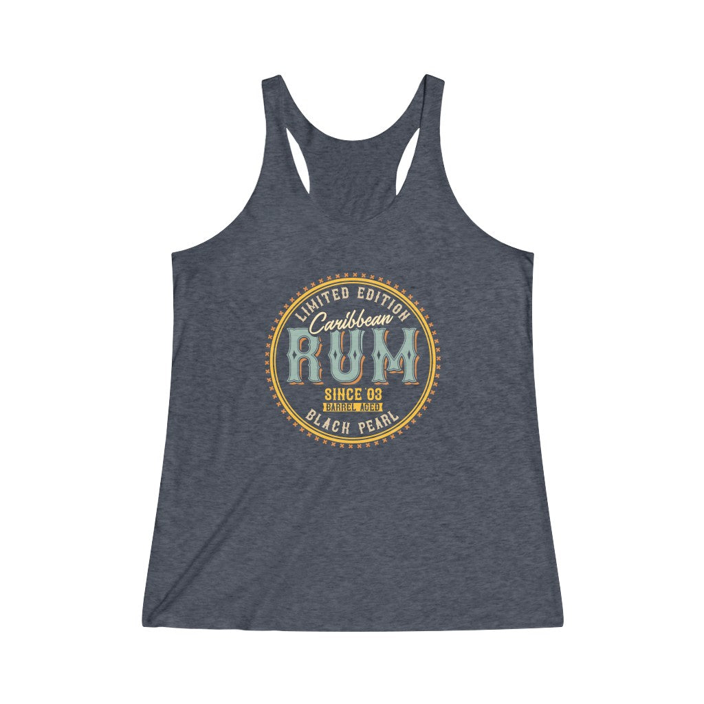 Pirates Caribbean Rum Black Pearl Edition Tri-Blend Racerback Tank Top - The Bold Designer