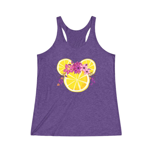 Lemonade Mouse Flower and Garden Festival Tri-Blend Racerback Tank - The Bold Designer