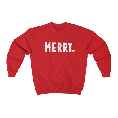 WHITE MERRY Christmas Crewneck Sweatshirt 