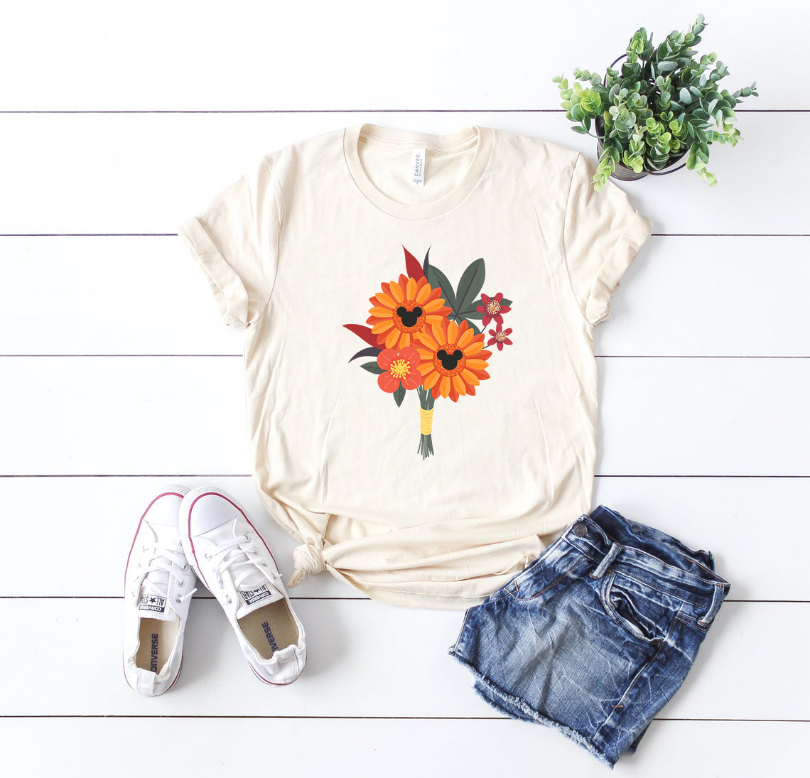 Flower Arranagement Mickey Fall Autumn Shirt - The Bold Designer