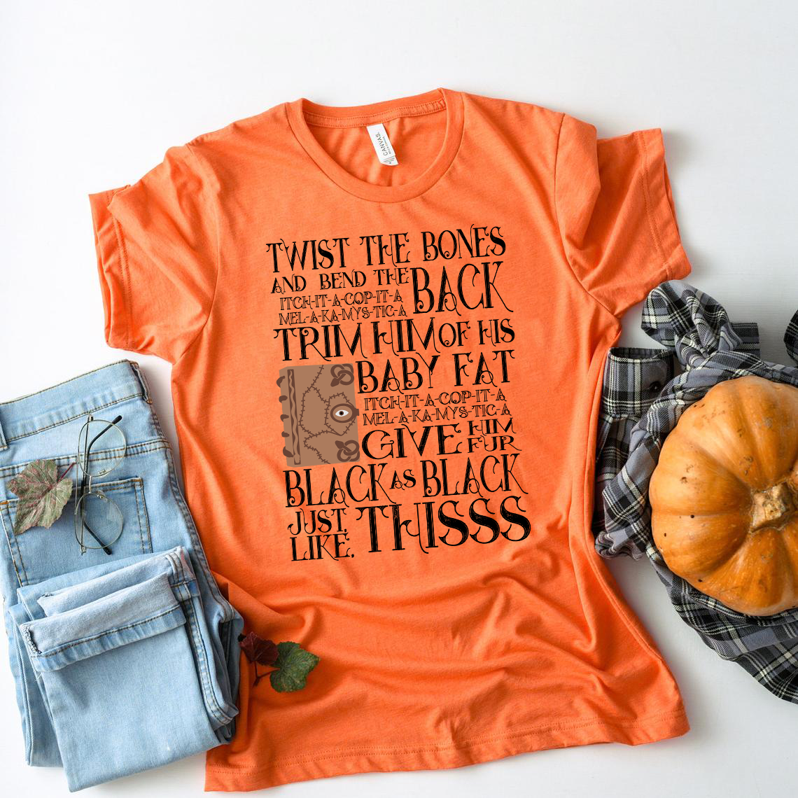 Twist the Bones and bend the back Hocus Pocus Spell Book Shirt - The Bold Designer