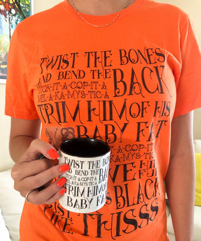 Twist the Bones and bend the back Hocus Pocus Spell Book Shirt - The Bold Designer