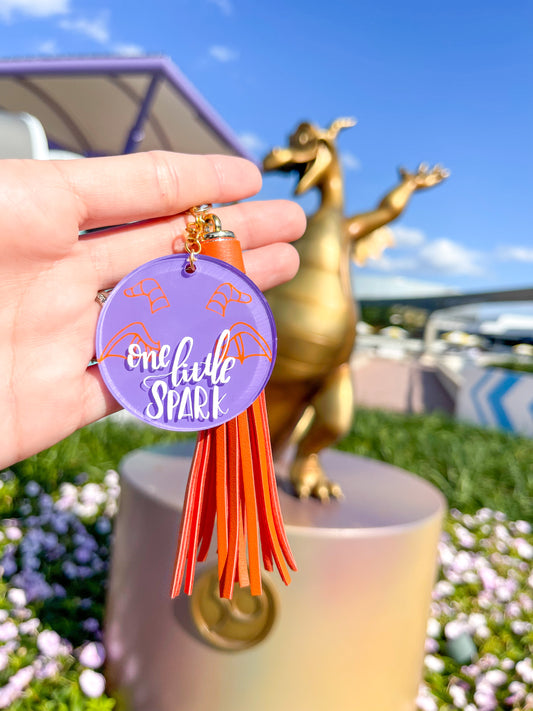 One Little Spark Figment Hand Painted Acrylic Keychain