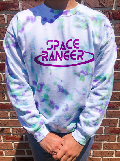 Space Ranger Buzz Lightyear Tie Dye Heavy Blend Crewneck Sweatshirt 