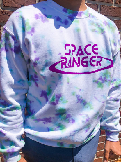 Space Ranger Buzz Lightyear Tie Dye Heavy Blend Crewneck Sweatshirt 