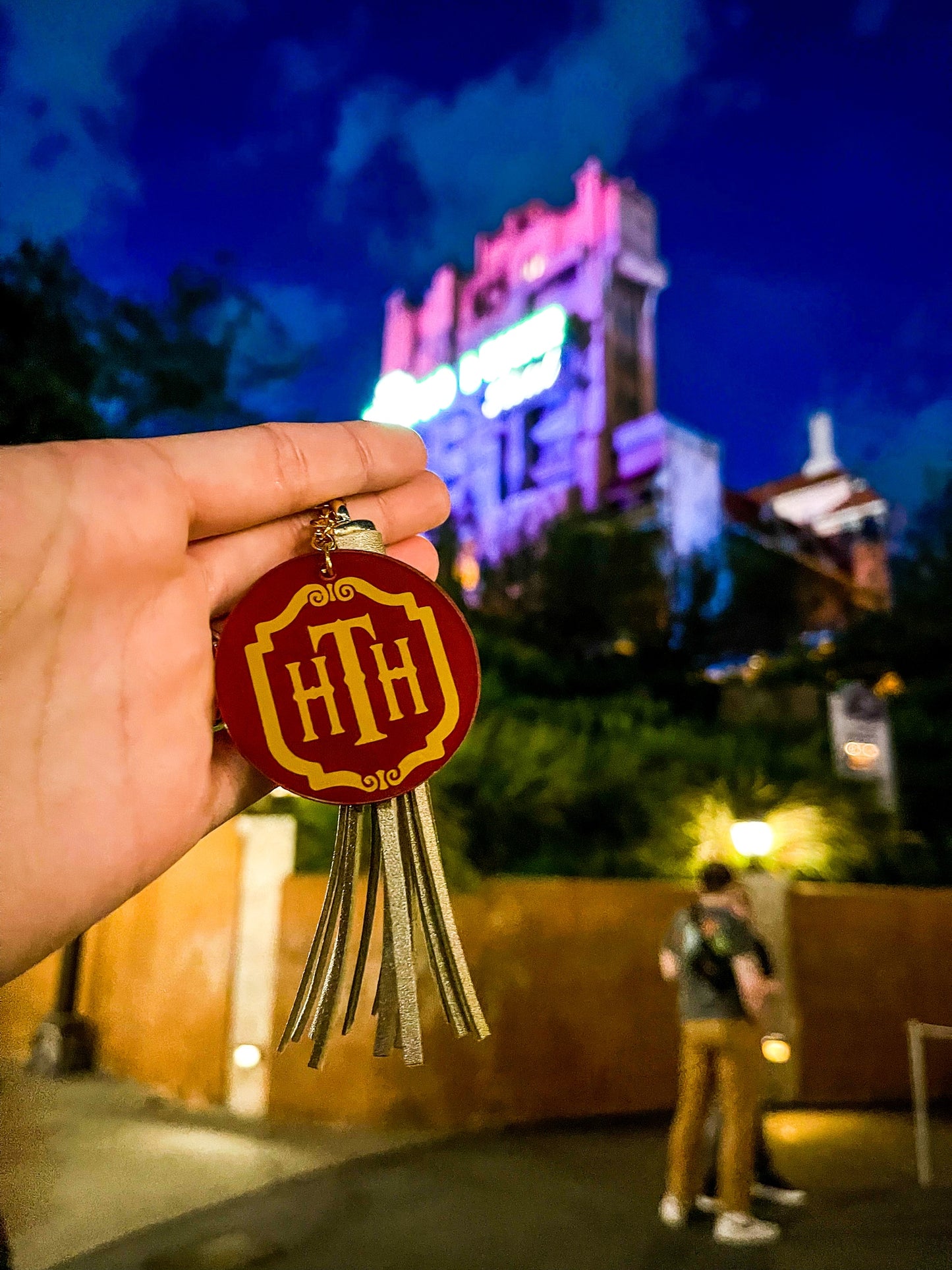 Tower Of Terror Hand Painted Acrylic Keychain