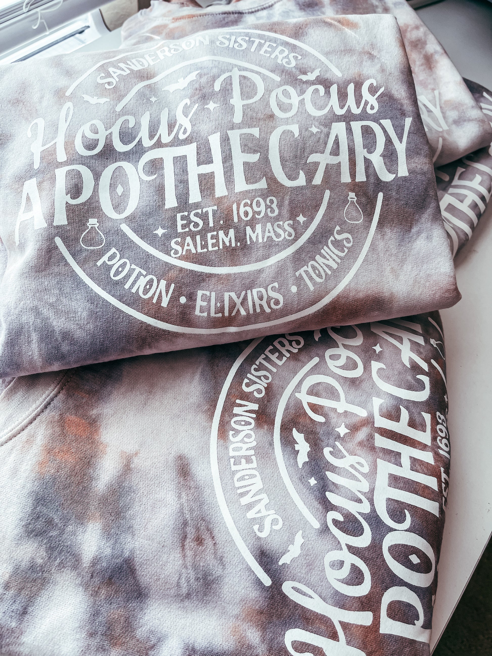 Hocus Pocus Sanderson Sisters Tie Dye Heavy Blend Crewneck Sweatshirt - The Bold Designer