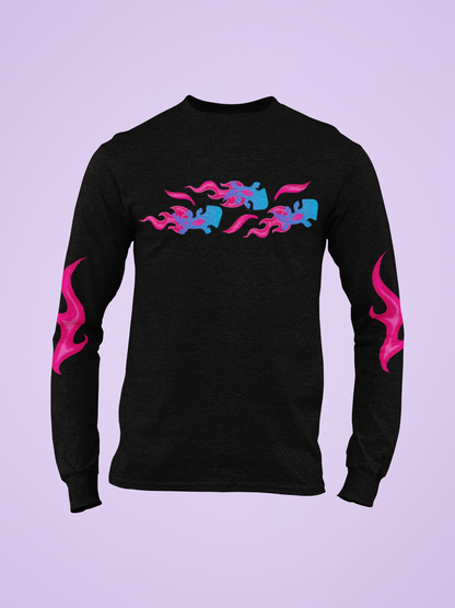 Pink Flame Bruni Long Sleeve Shirt 