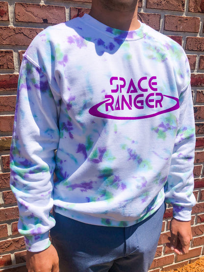 Space Ranger Buzz Lightyear Tie Dye Heavy Blend Crewneck Sweatshirt 