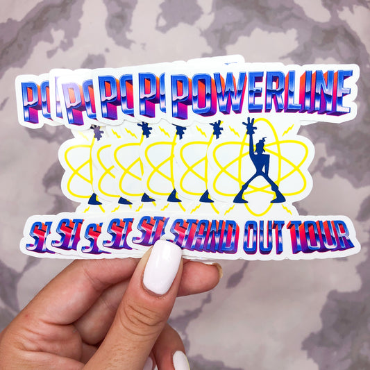 Powerline Stand Out Tour Goofy Movie Sticker - The Bold Designer