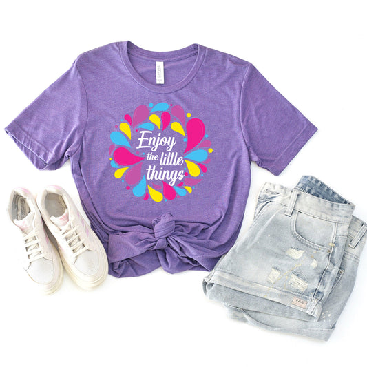 Enjoy the little things Festival of Arts Creative Shirt, Purple, Small - The Bold Designer