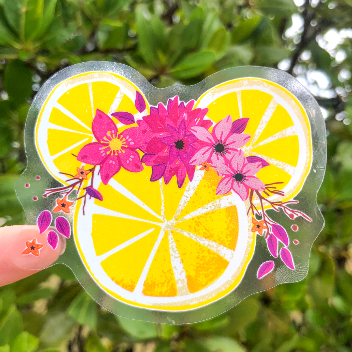 Lemonade Minnie Mouse Spring Transparent Sticker