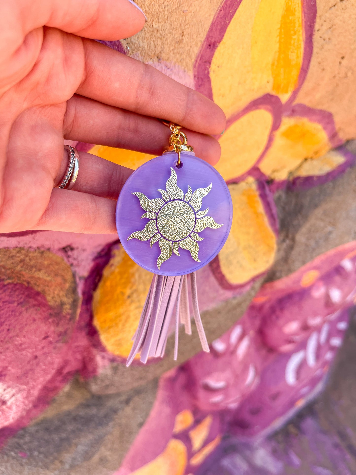 Tangled Inspired Sun Acrylic Keychain