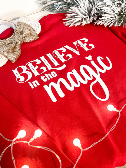Mickey Snowflake - Believe in the Magic Crewneck Sweatshirt - The Bold Designer