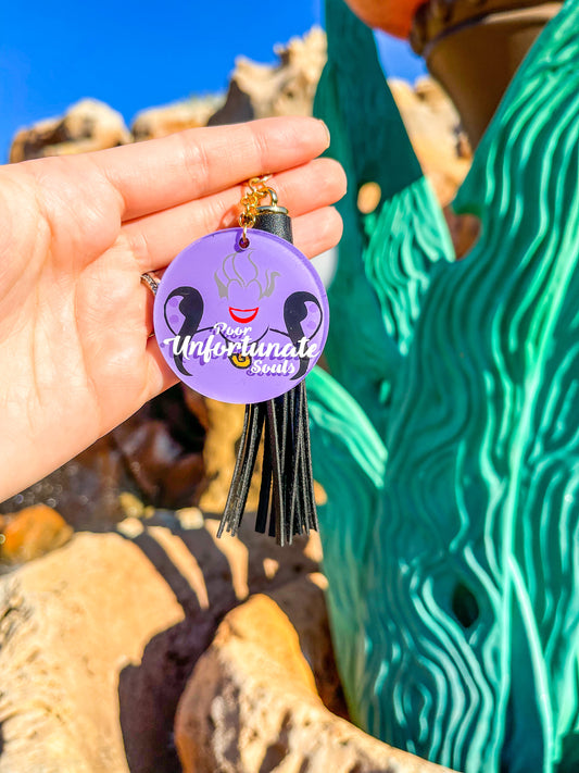 Poor Unfortunate Souls Ursula Hand Painted Acrylic Keychain