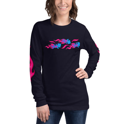 Pink Flame Bruni Long Sleeve Shirt 